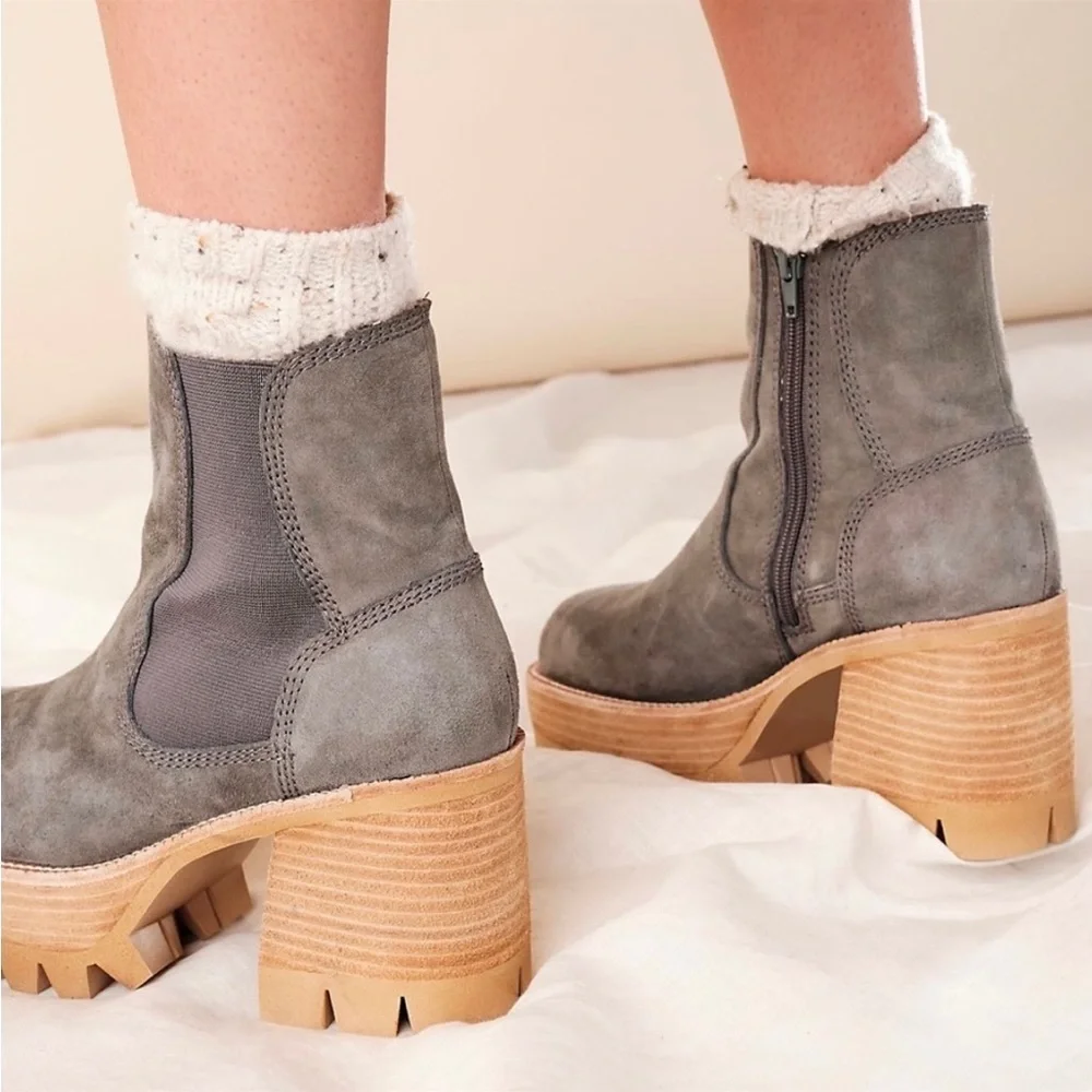 New Free People Jeffrey Campbell Preston Platform Ankle Boots Size 10